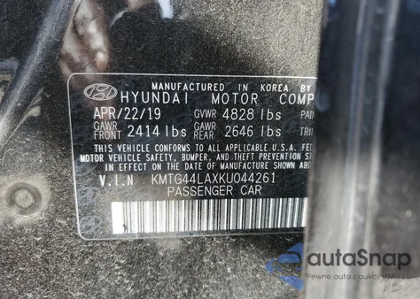 2019 Genesis G70 Prestige из США, поврежденный, VIN KMTG44LAXKU044261